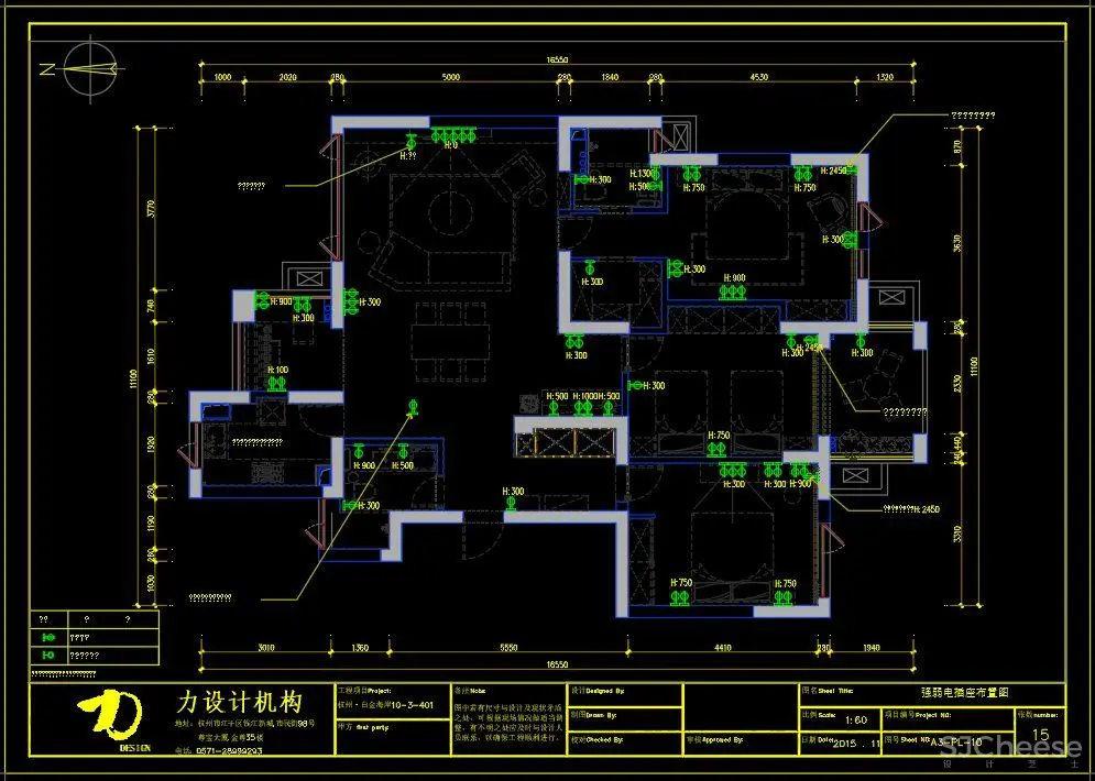 【力设计】- 白金海岸极简样板房丨实景照片+CAD施工图丨55M