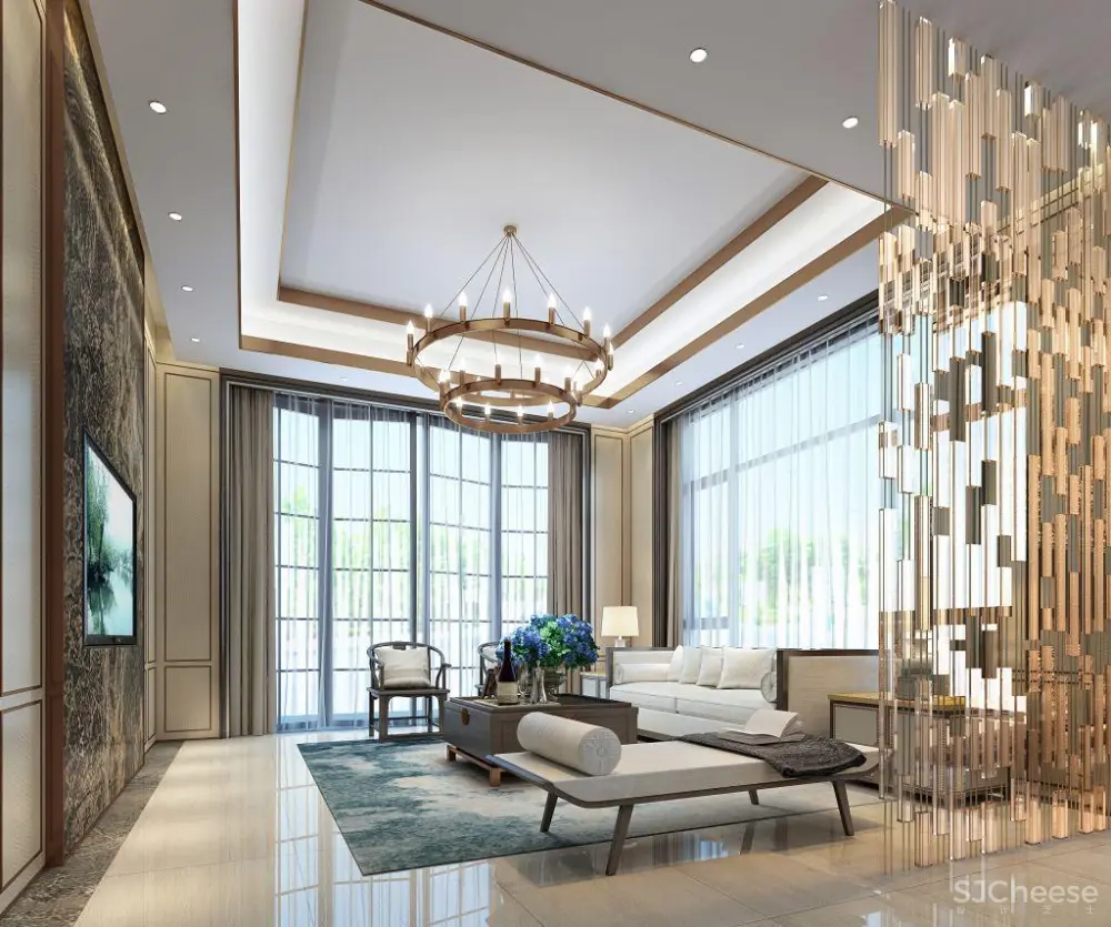 380㎡中式轻奢 – 独栋别墅｜设计方案+效果图+施工图+预算清单｜116M