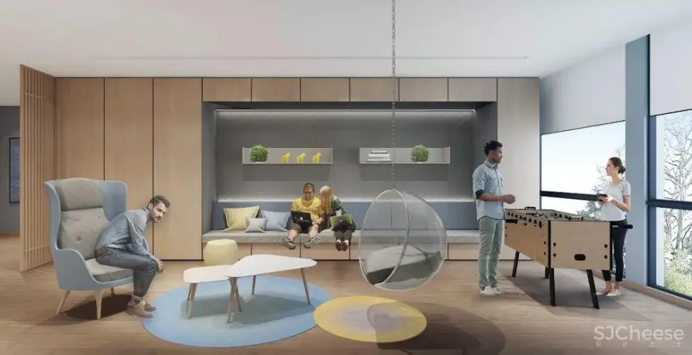 集艾G&A – 上海万科御河硅谷办公室丨CAD施工图+设计方案+物料丨143M