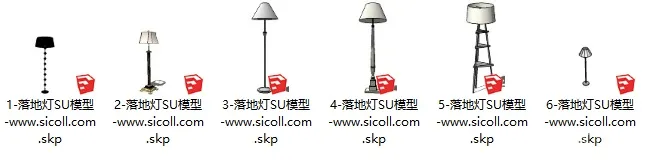 SketchUp草图大师丨209个室内灯具SU模型丨skp格式丨188M