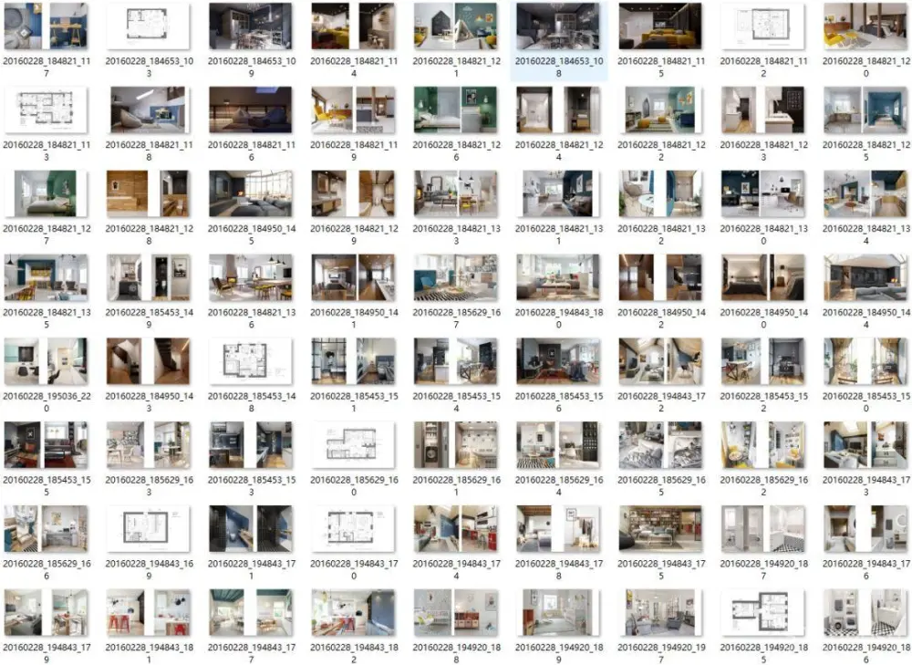 简约北欧 – 案例作品集丨85套案例1031张效果图丨JPG高清丨209M