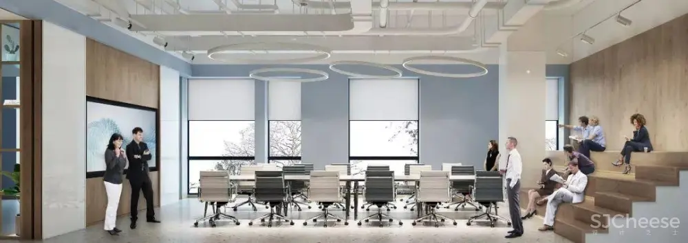 集艾G&A – 上海万科御河硅谷办公室丨CAD施工图+设计方案+物料丨143M