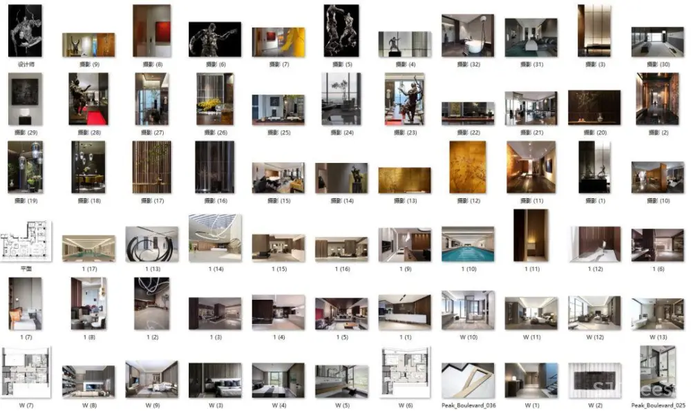 轻奢样板间 – 案例作品集丨32套案例1040张效果图丨JPG高清丨970M