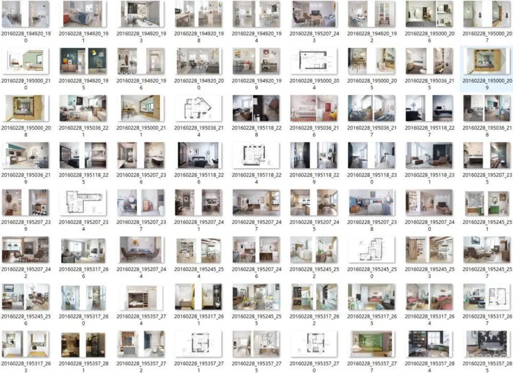 简约北欧 – 案例作品集丨85套案例1031张效果图丨JPG高清丨209M