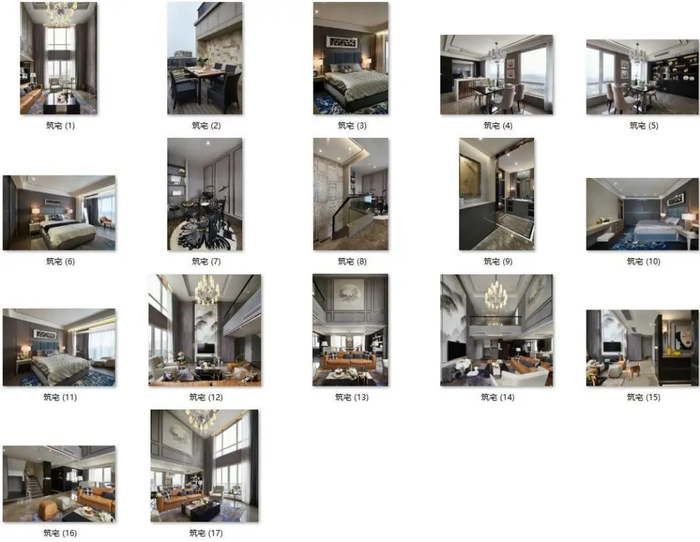 简约别墅设计案例丨CAD施工图+效果图+平面图、立面图丨41M