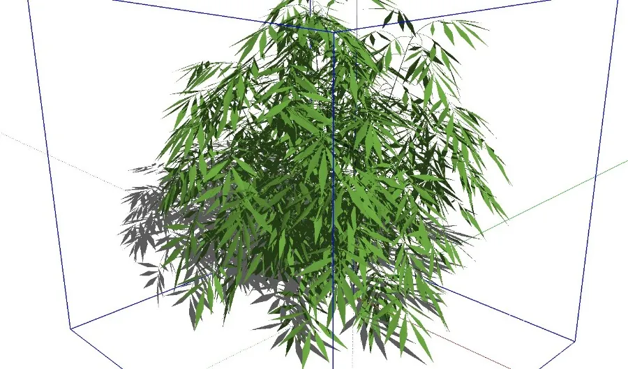 17个sketchup竹子竹叶竹林绿植SU模型合集