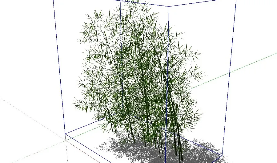 17个sketchup竹子竹叶竹林绿植SU模型合集