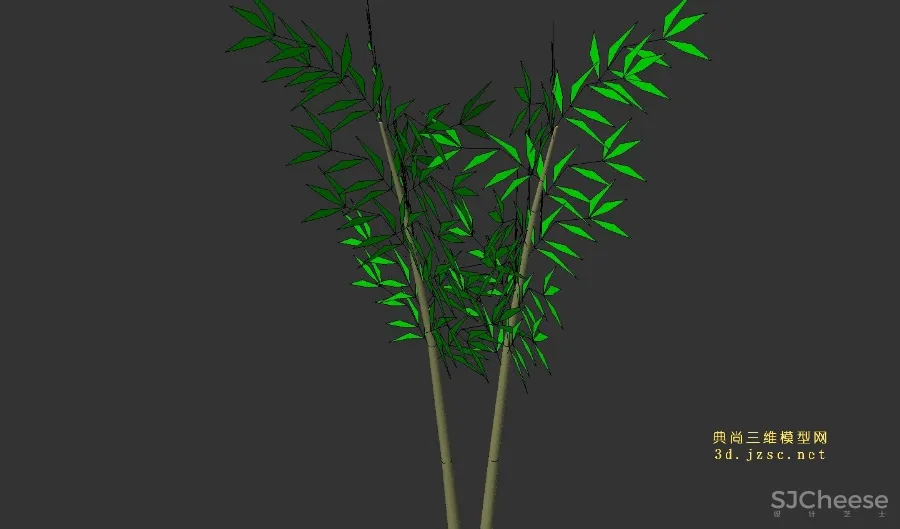 17个sketchup竹子竹叶竹林绿植SU模型合集