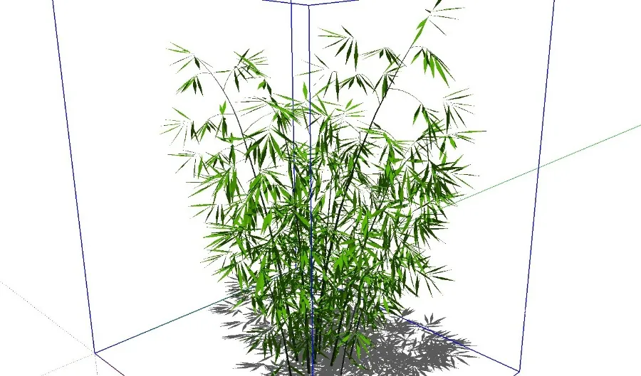 17个sketchup竹子竹叶竹林绿植SU模型合集
