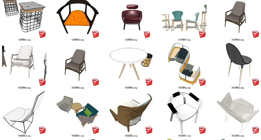 办公设计必备丨619个办公空间专用SU模型丨2.18G