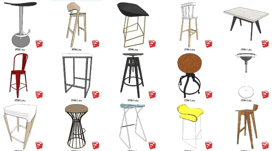 办公设计必备丨619个办公空间专用SU模型丨2.18G