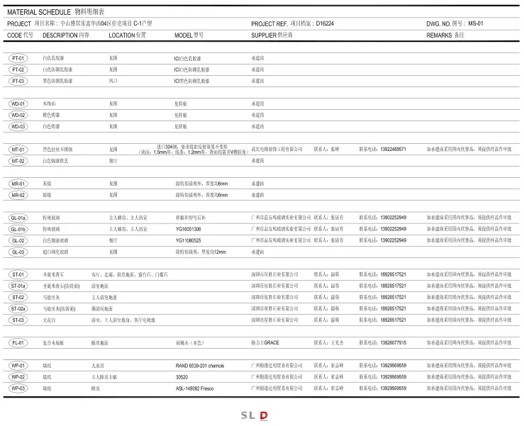 梁志天－中山100㎡轻奢样板间丨CAD施工图+效果图+物料表丨156M
