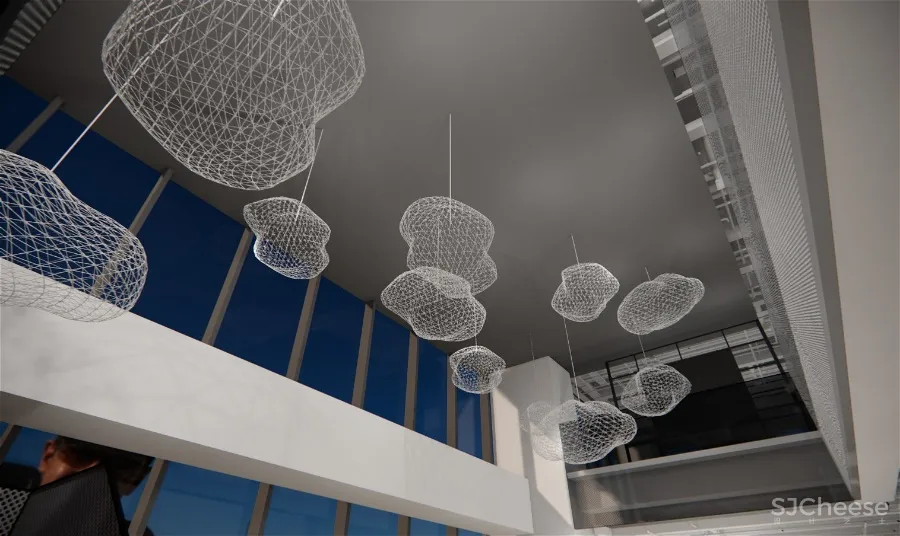 白云灯乌云灯云朵灯造型灯具SU模型sketchup