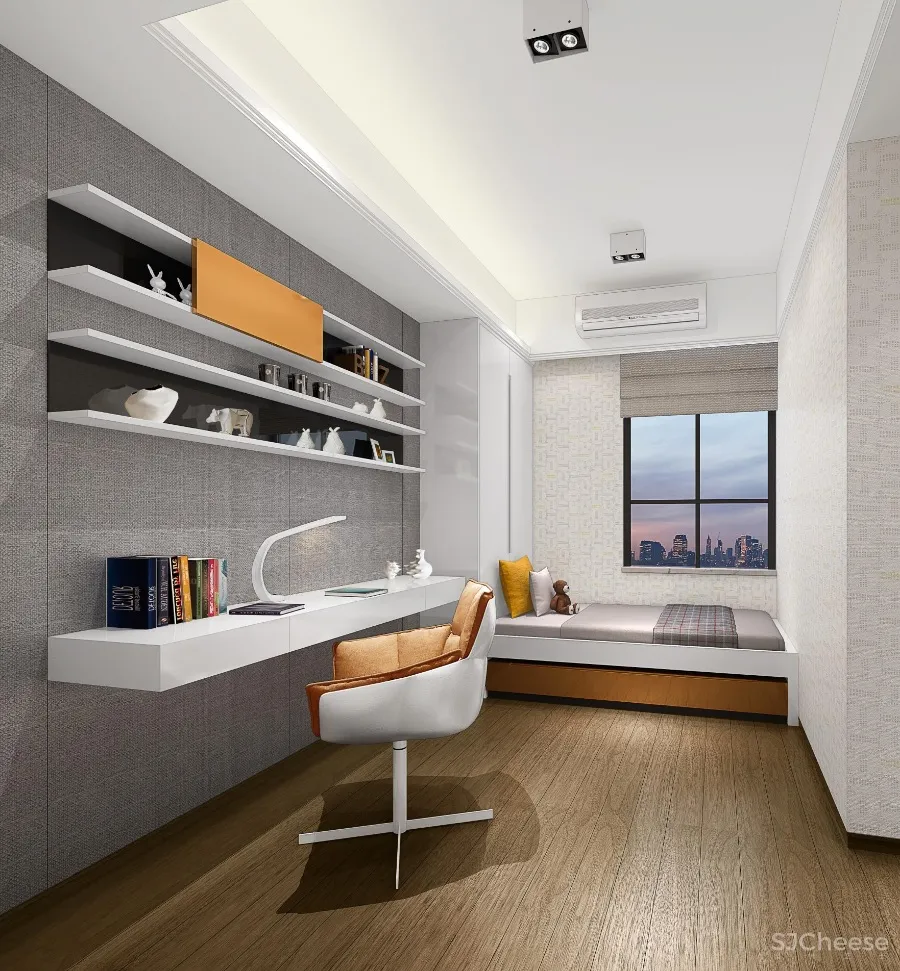 梁志天－中山100㎡轻奢样板间丨CAD施工图+效果图+物料表丨156M