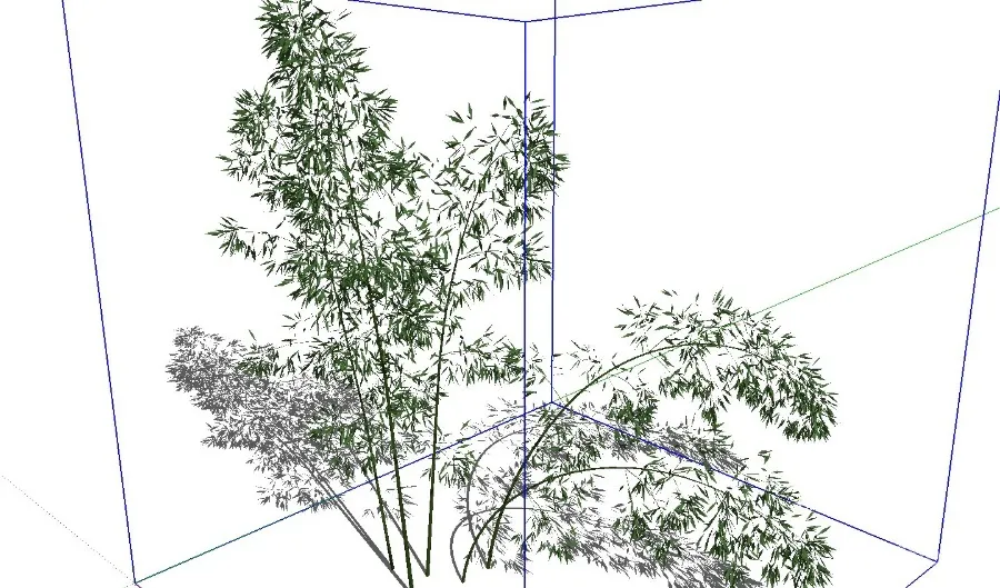 17个sketchup竹子竹叶竹林绿植SU模型合集