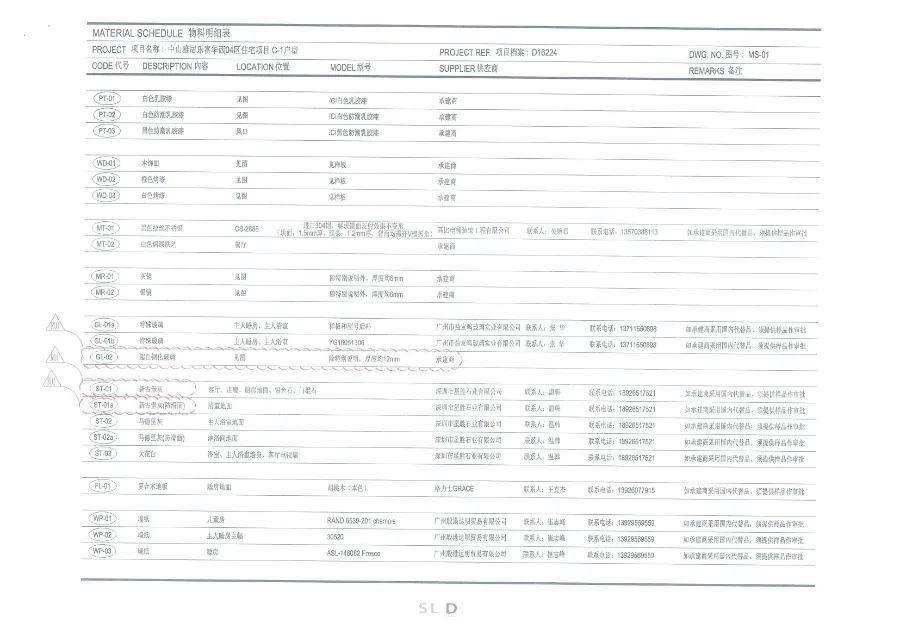 梁志天－中山100㎡轻奢样板间丨CAD施工图+效果图+物料表丨156M