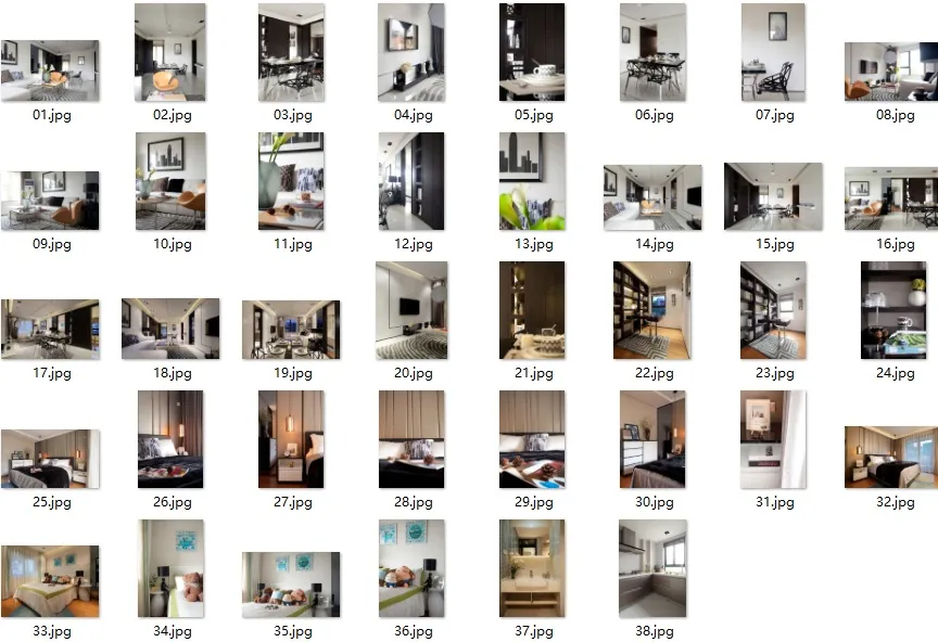 徐树仁 杭州丽景山样板房丨CAD施工图+效果图+实景照片丨32.4M