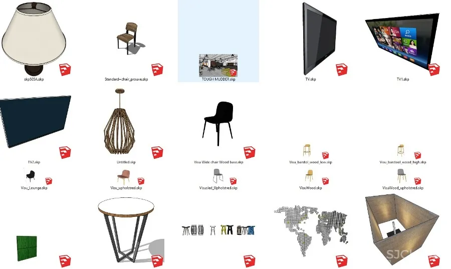 办公设计必备丨619个办公空间专用SU模型丨2.18G