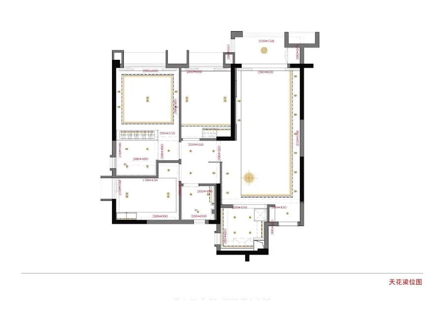 梁志天－中山100㎡轻奢样板间丨CAD施工图+效果图+物料表丨156M