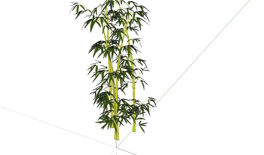 17个sketchup竹子竹叶竹林绿植SU模型合集