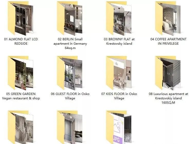 TOL’KO 轻奢设计作品集丨11套案例244张图丨JPG高清丨562M