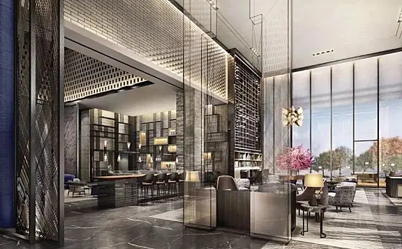 HBA丨南京景枫万豪酒店方案丨效果图+CAD施工图+物料表丨1.85G