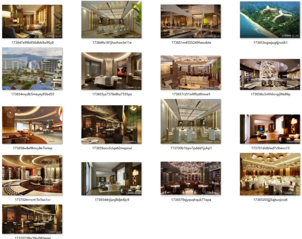 BBG-三亚美高梅大酒店方案丨CAD施工图+效果图+实景图丨942M