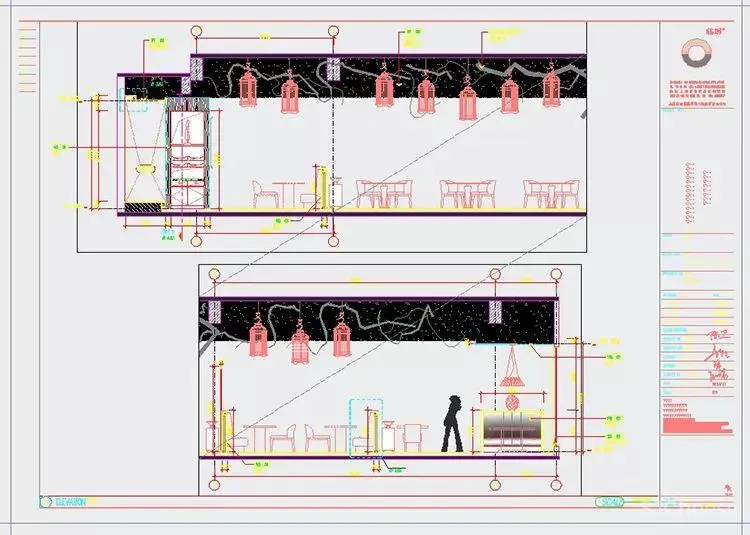 五味壹品兰州拉面餐厅-方案设计丨全套CAD施工图+效果图丨76M