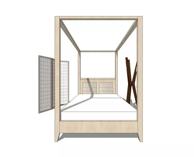 SU模型库丨57款现代北欧床铺床具模型丨57个丨925M