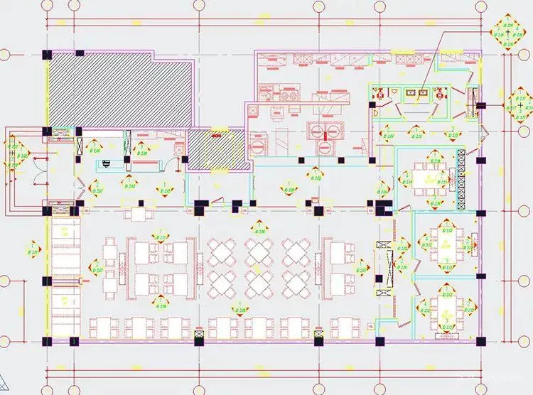 五味壹品兰州拉面餐厅-方案设计丨全套CAD施工图+效果图丨76M