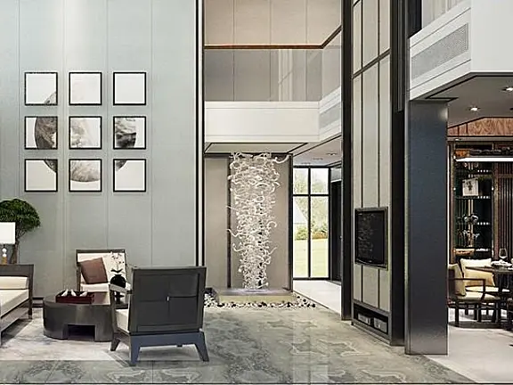 豪华挑空新中式别墅丨CAD施工图+效果图+3D模型丨571M