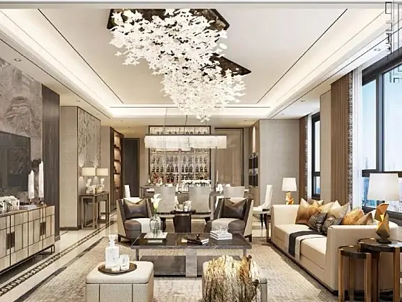 【HWCD】南京·金茂府项目220㎡户型丨深化设计方案PPT（可编辑）+效果图丨287M