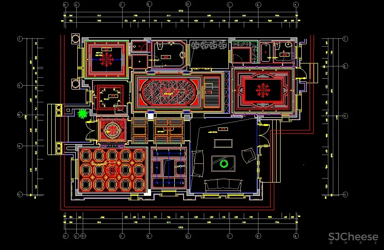 法式风格奢华别墅豪宅丨16套合集丨CAD施工图+效果图实景图丨2.34G