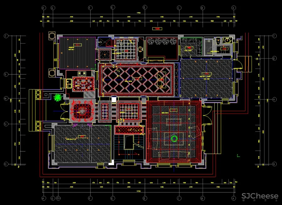 法式风格奢华别墅豪宅丨16套合集丨CAD施工图+效果图实景图丨2.34G