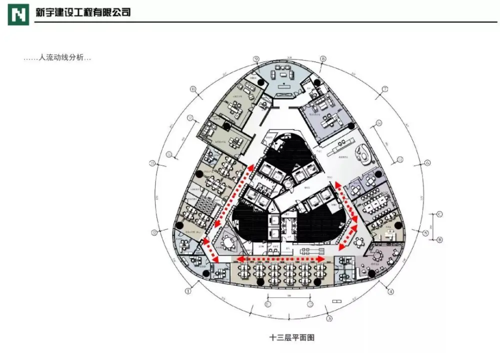 城市组-江西新力中心办公室丨CAD施工图+效果图+强弱电图丨420M