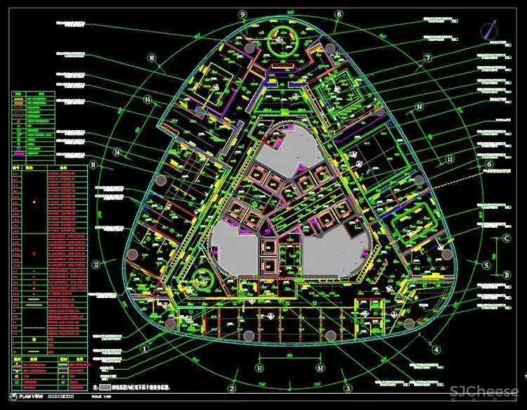 城市组-江西新力中心办公室丨CAD施工图+效果图+强弱电图丨420M