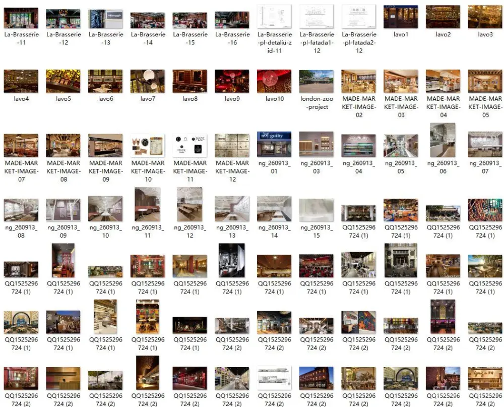 餐厅馆饭店 – 轻奢案例集丨118套1730张实景图+部分CAD施工图丨1.02G