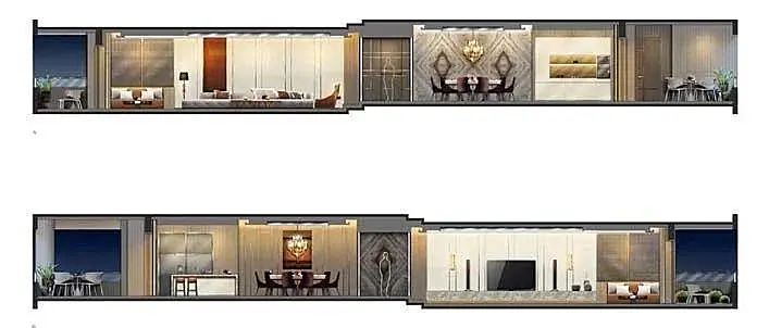 【LTW】林丰年 – 广州雅居乐样板间C1户型丨概念方案+施工图+物料+完工实景丨256M