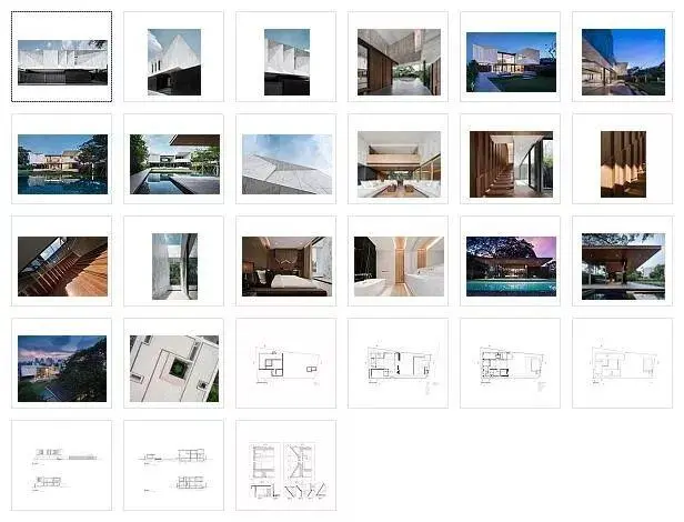 泰国[东南亚]-住宅别墅设计案例丨实景案例42套1466张图丨1.63G