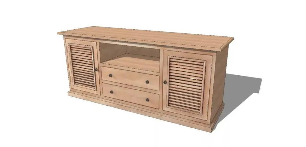 美式SU模型库丨床+餐桌+沙发+梳妆台+电视柜+常用柜子桌子模型丨226套 1.1G