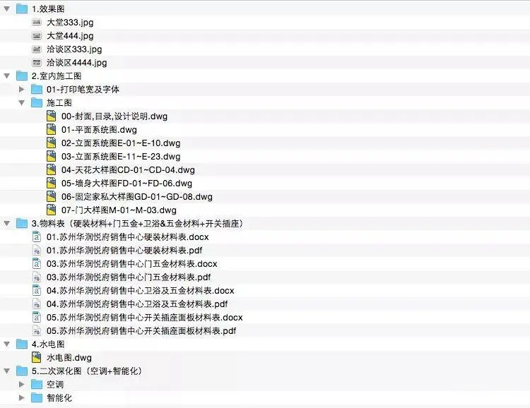 苏州万象府售楼处220㎡丨效果图+CAD施工图+物料+水电图丨89M