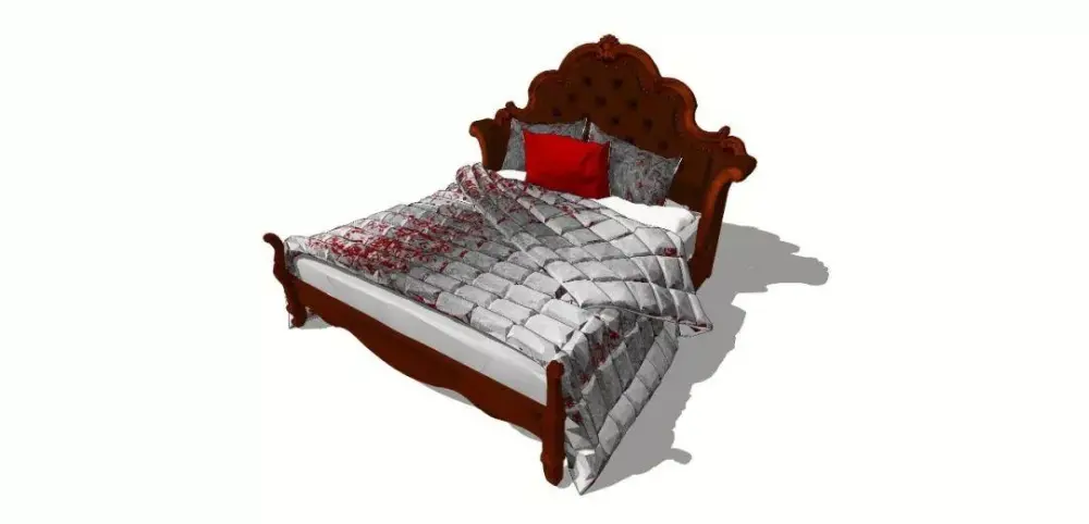 美式SU模型库丨床+餐桌+沙发+梳妆台+电视柜+常用柜子桌子模型丨226套 1.1G