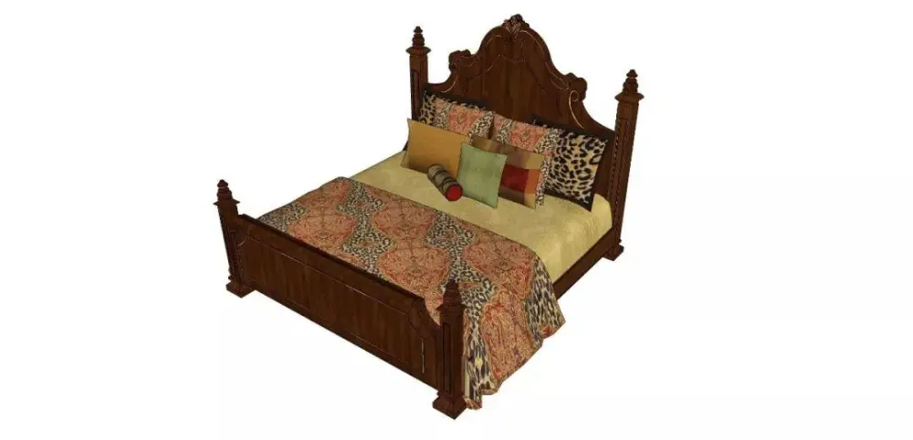 美式SU模型库丨床+餐桌+沙发+梳妆台+电视柜+常用柜子桌子模型丨226套 1.1G