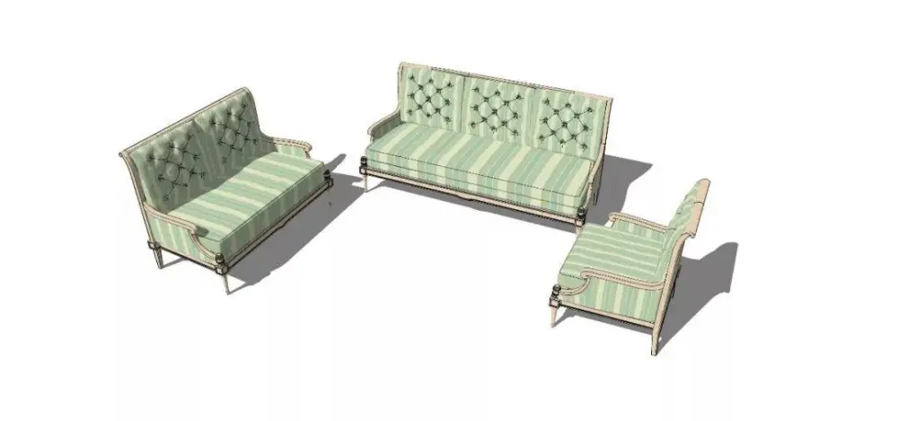 美式SU模型库丨床+餐桌+沙发+梳妆台+电视柜+常用柜子桌子模型丨226套 1.1G