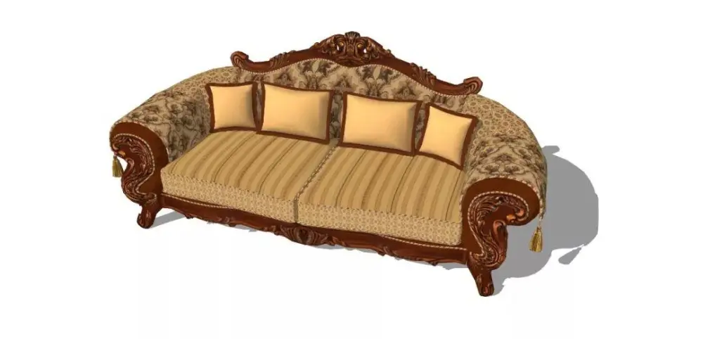 美式SU模型库丨床+餐桌+沙发+梳妆台+电视柜+常用柜子桌子模型丨226套 1.1G