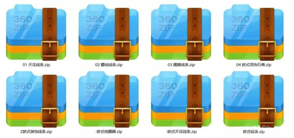 CAD装饰线条合集丨欧式+天花线+踢脚线+腰线+柱线丨37.5M