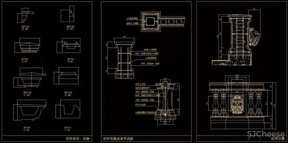 CAD装饰线条合集丨欧式+天花线+踢脚线+腰线+柱线丨37.5M