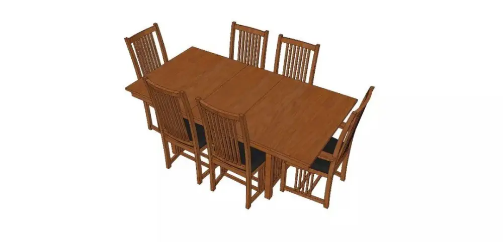 美式SU模型库丨床+餐桌+沙发+梳妆台+电视柜+常用柜子桌子模型丨226套 1.1G