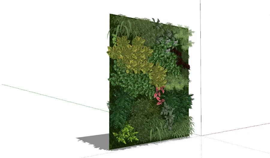 sketchup绿植墙SU植物墙草图大师模型免费分享