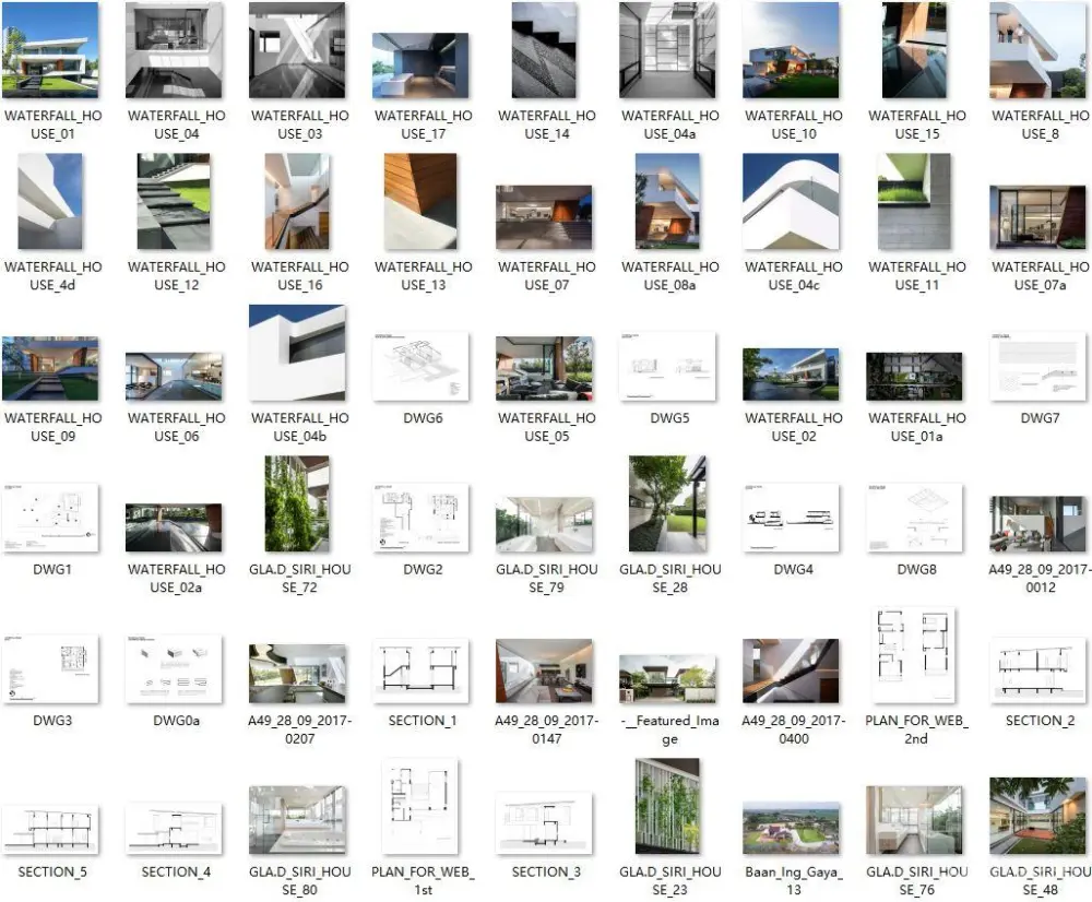 泰国[东南亚]-住宅别墅设计案例丨实景案例42套1466张图丨1.63G